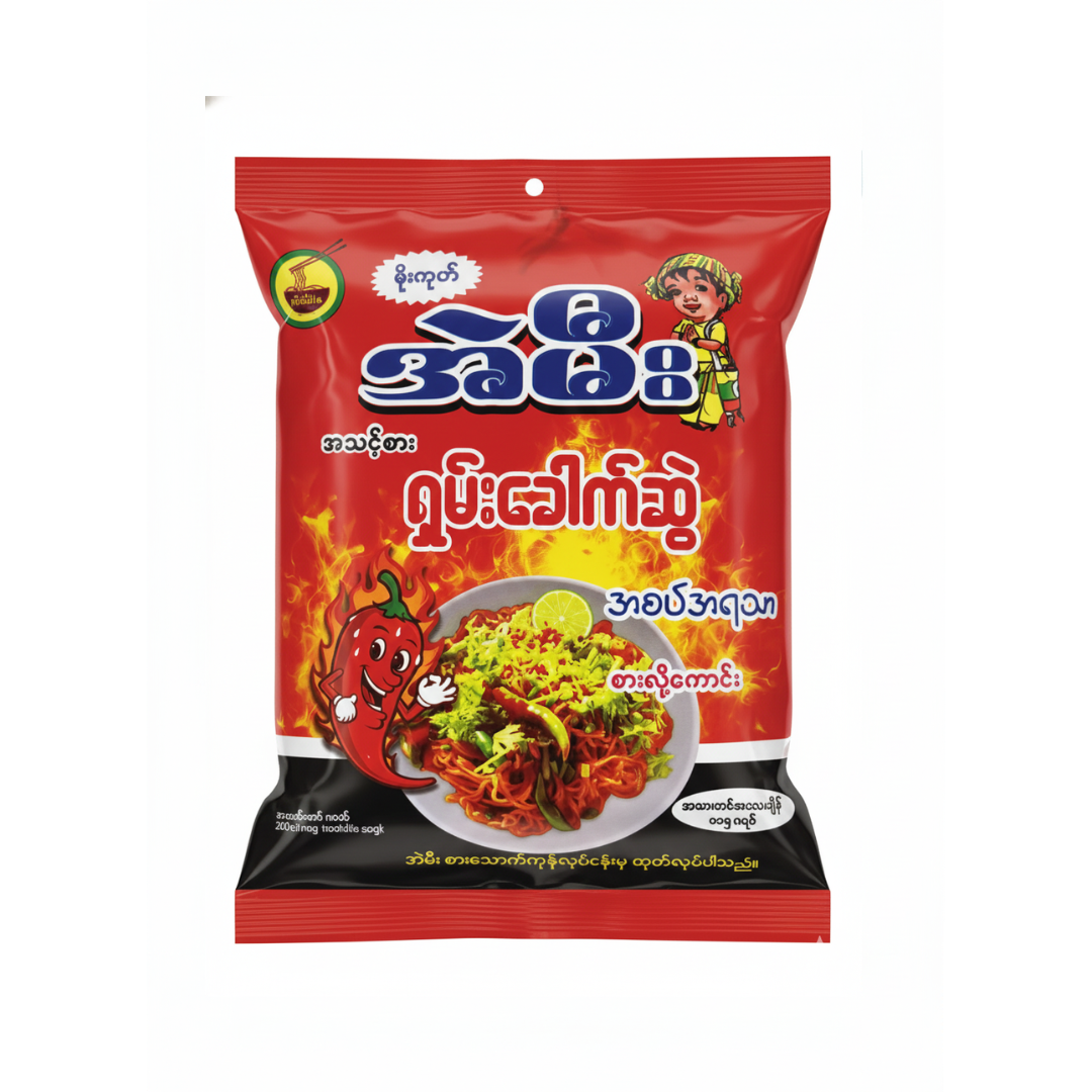 A-Me Spicy Instant Shan Noodle_အဲမီးရှမ်းခေါက်ဆွဲရှူးရှဲအစပ်အရသာ (115g)