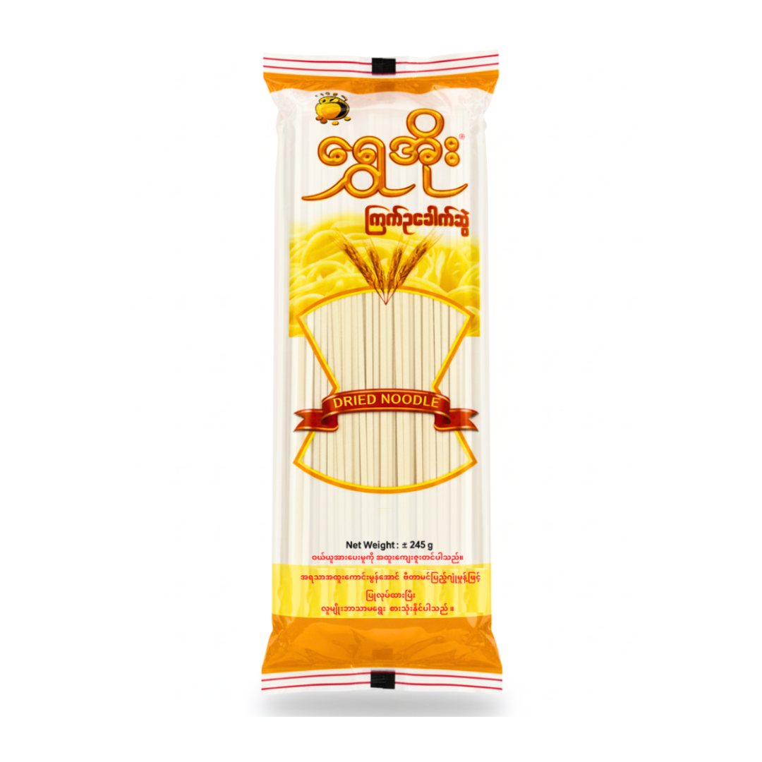 Gold Pot Dried Noodle_ရွှေအိုး ကြက်ဥခေါက်ဆွဲ (245g)