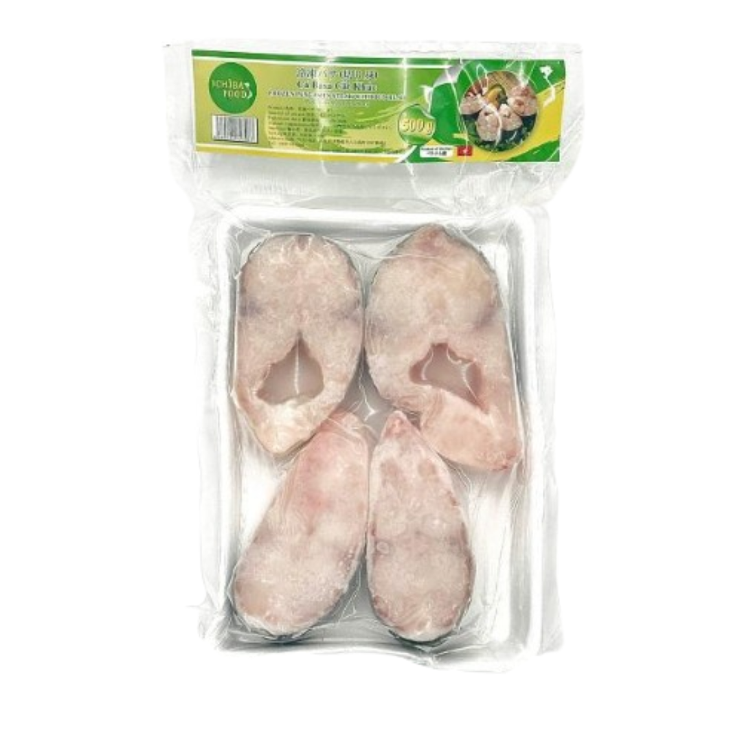 Frozen Pangasius steak without head _ ငါးတန်  冷凍バサ切り身 (500g)