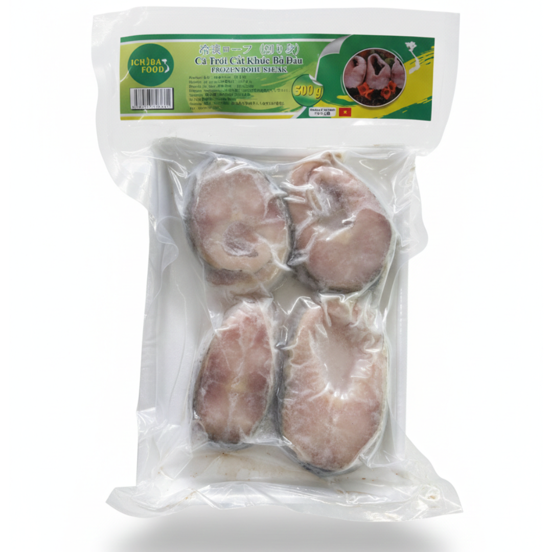 Frozen Rohu Steak_ ငါးကြင်း 冷凍ローフ （切り身)(500g)