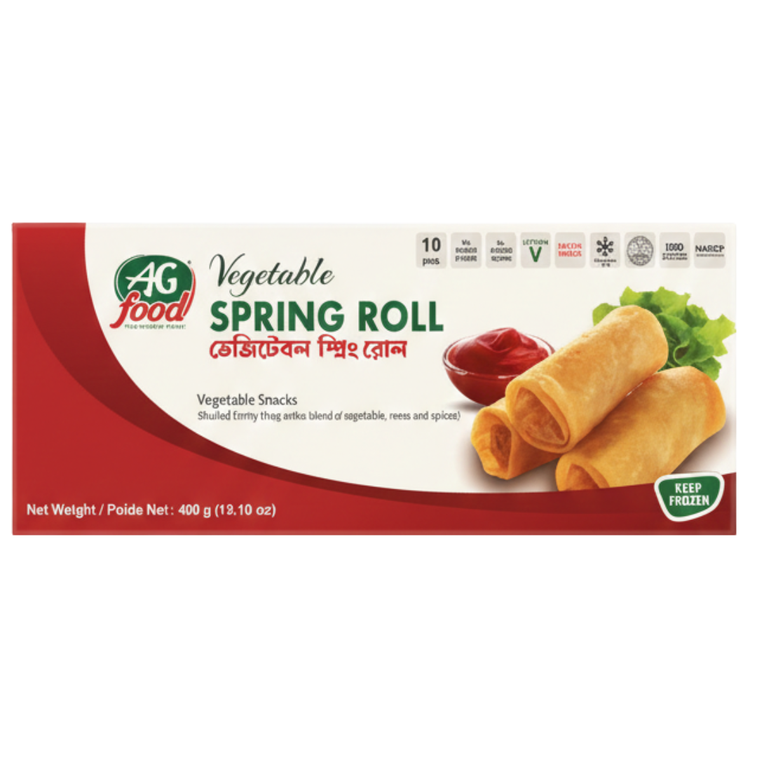 Spring Roll Veretable Snacks_ သက်သတ်လွတ်ကော်ပြန့် (10pcs) 400g