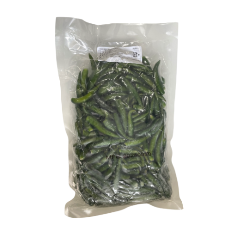 Frozen Green Chilli (Super Hot)_ငရုတ်သီးအစိမ်းအစပ်(500g)