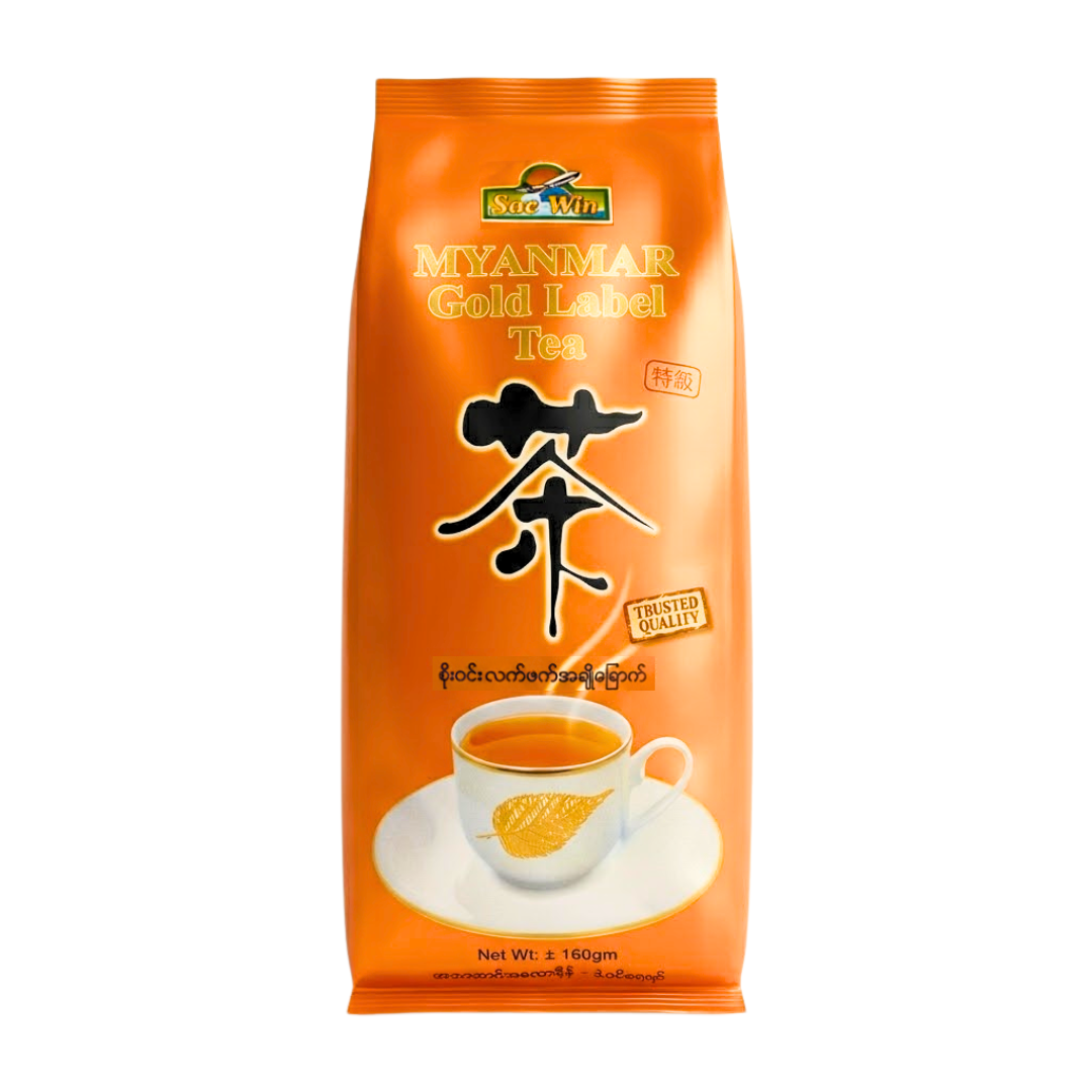 Soe Win Myanmar Gold Label Tea_စိုးဝင်းလက်ဖက်အချိုခြောက် (160g)