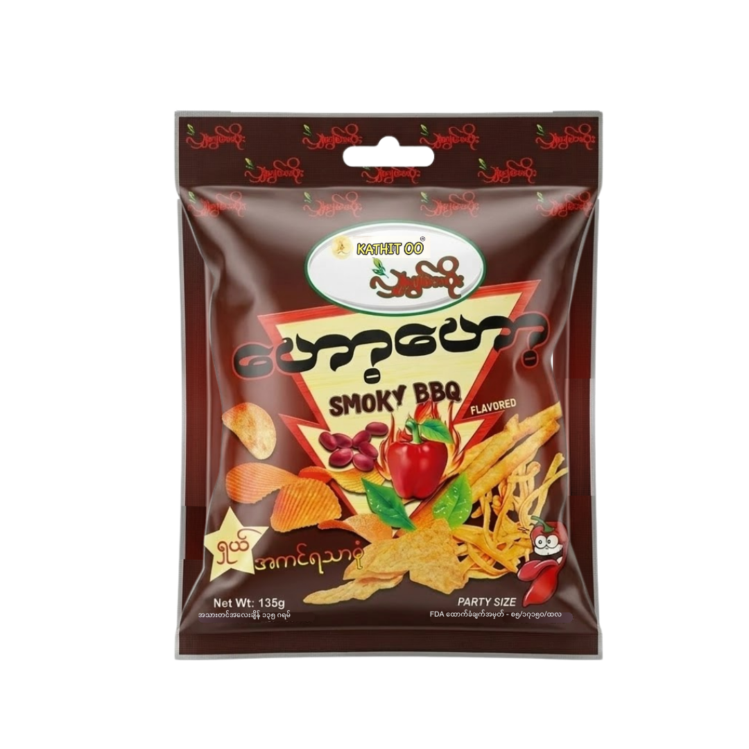 Hot Hot Smoky BBQ_လျှာဂျွမ်းထိုးဟော့ဟော့ အကင်ရသာစုံ (135g)