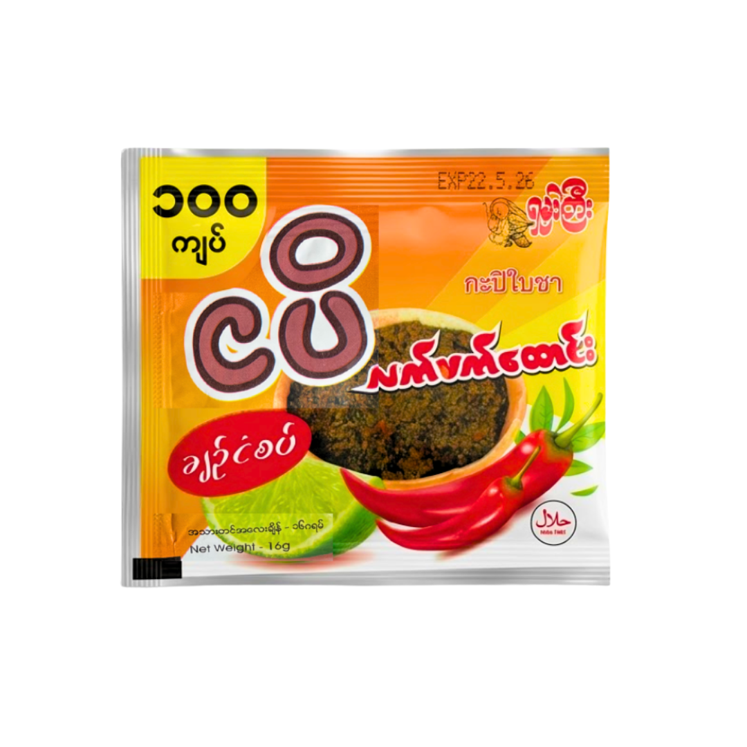 Shan Gyi Shrimp Paste Tea Leaves Salad_ရှမ်းကြီးငပိလက်ဖက်ထောင်း (16g)