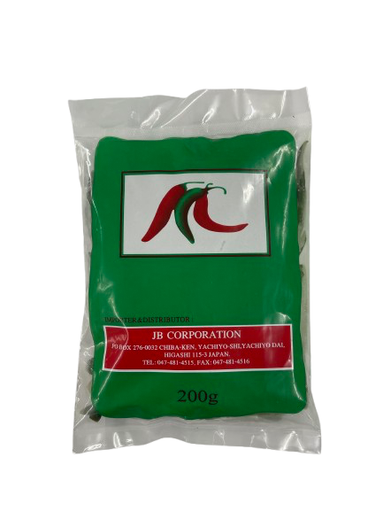 GREEN CHILLIES FROZEN 200g（冷凍青トウガラシ）