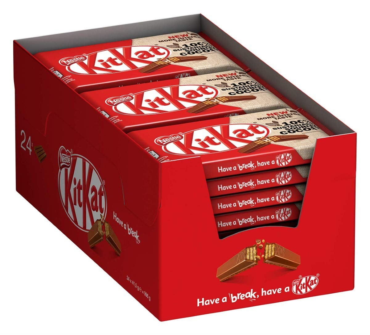 KIT KAT Nestle 4 Finger Chocolate, 24 X 41 Grams
