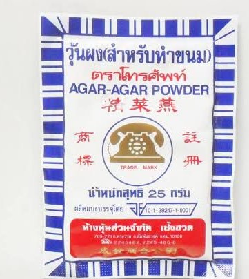 တယ်လီဖုန်းကျောက်ကျောမှုန့် Agar Agar Powder 25g Vegetarian Gelatin