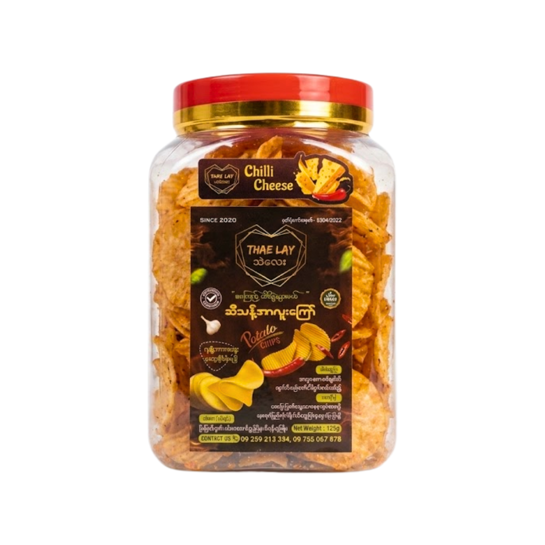 Thae Lay Chilli Cheese Potato Chip_ချိစ်အာလူးကြော် (200g)