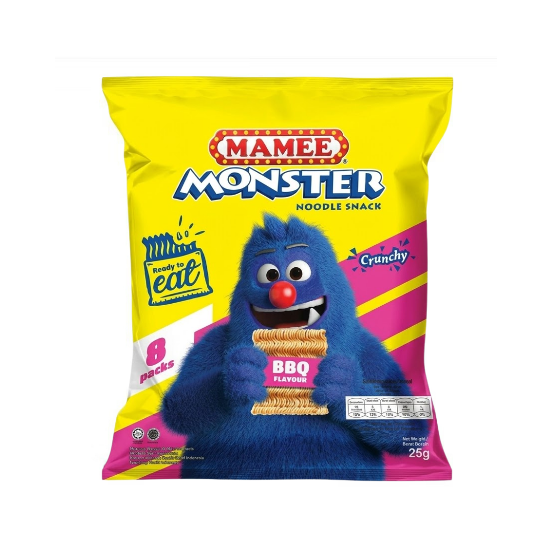 Mamee Monster Noodle Snack BBQ Flavor (25g)