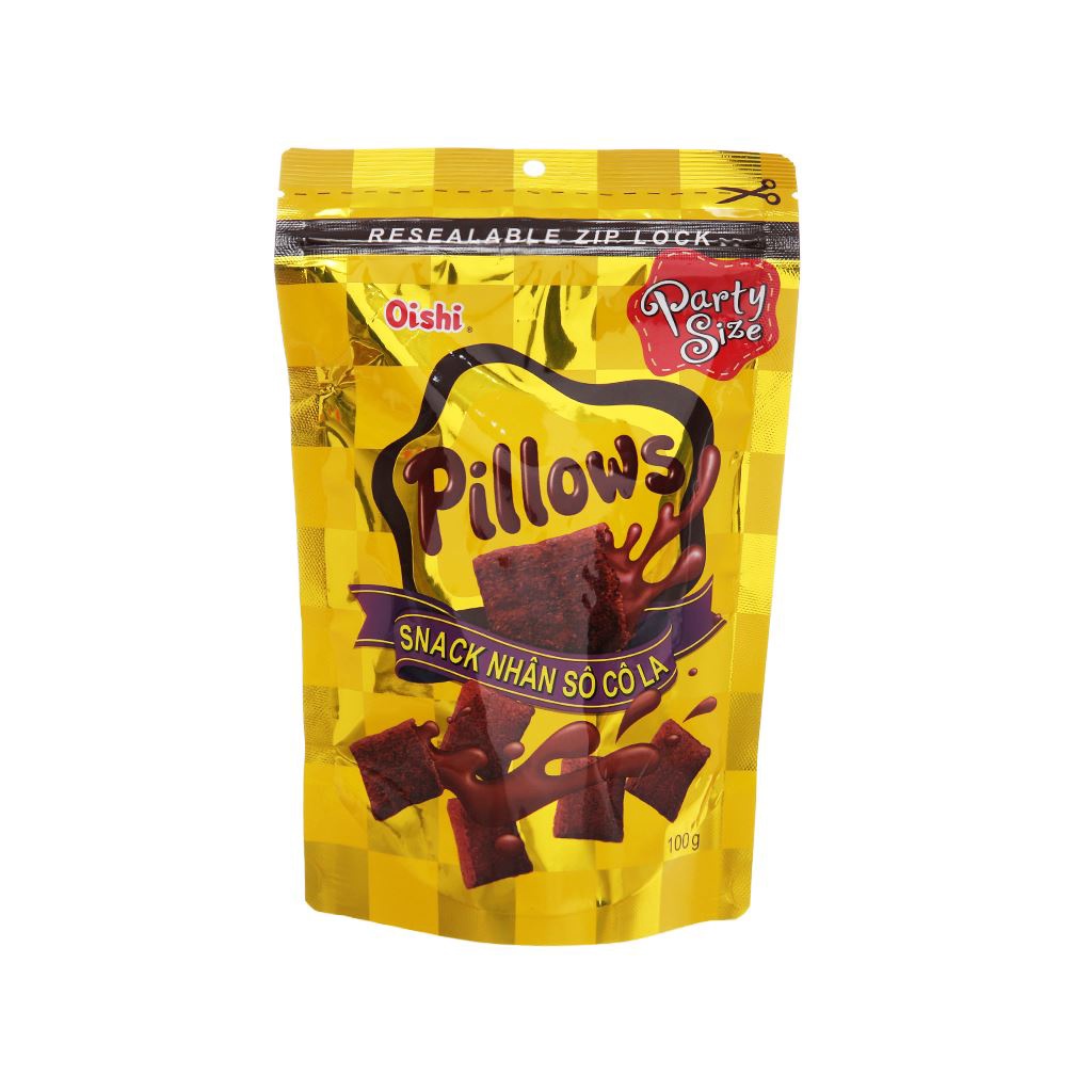 Bánh Snack Oishi Pillows Nhân Socola/ Vị sữa gói 85g