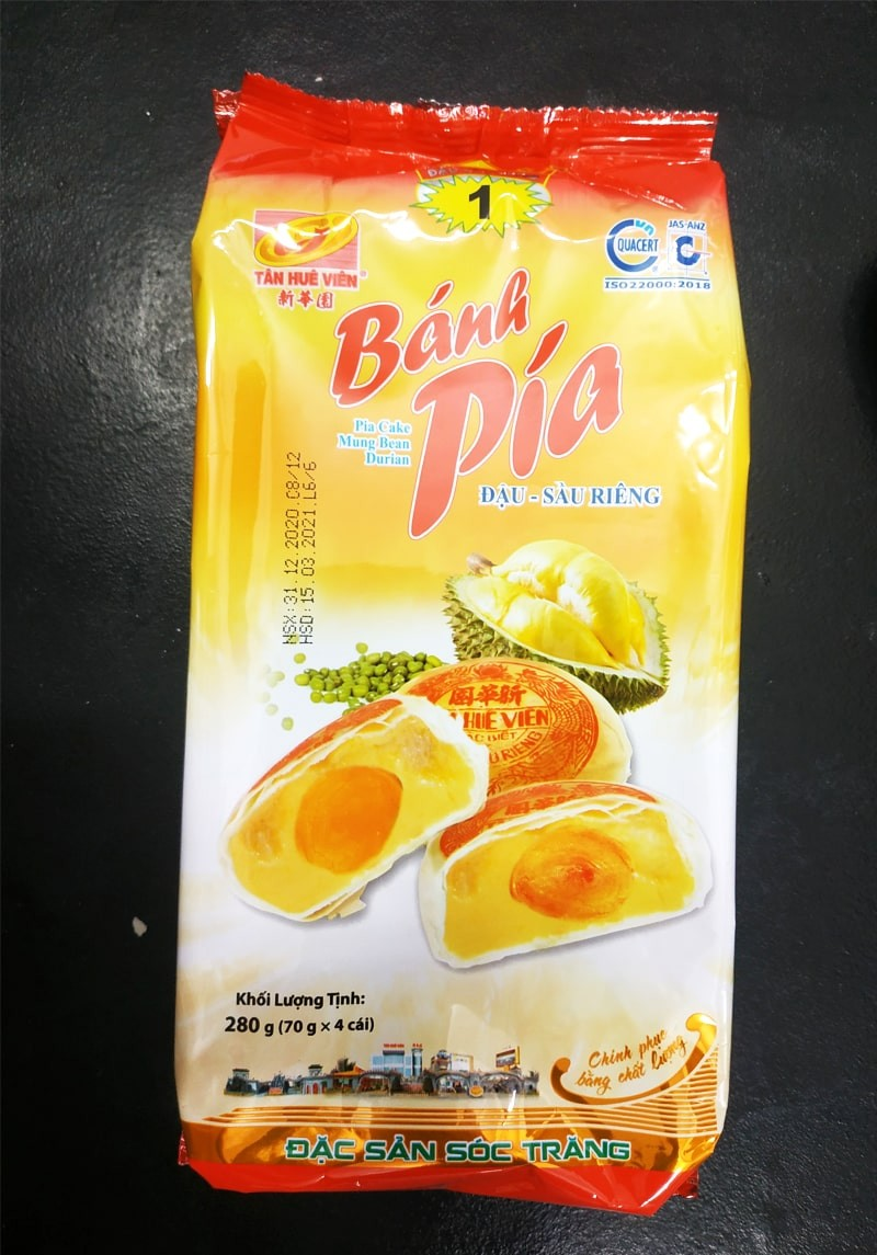 Durian Mung Bean Cake 100g(Bánh pía sầu riêng)