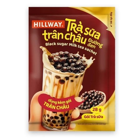 Hillway Black Sugar Bubble Tea ( packs of milk tea (28g) and 2 packs