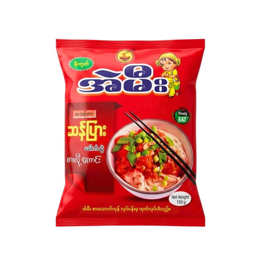 A-Me Flat Rice Noodle_အဲမီးဆန်ပြားခေါက်ဆွဲ (150g)