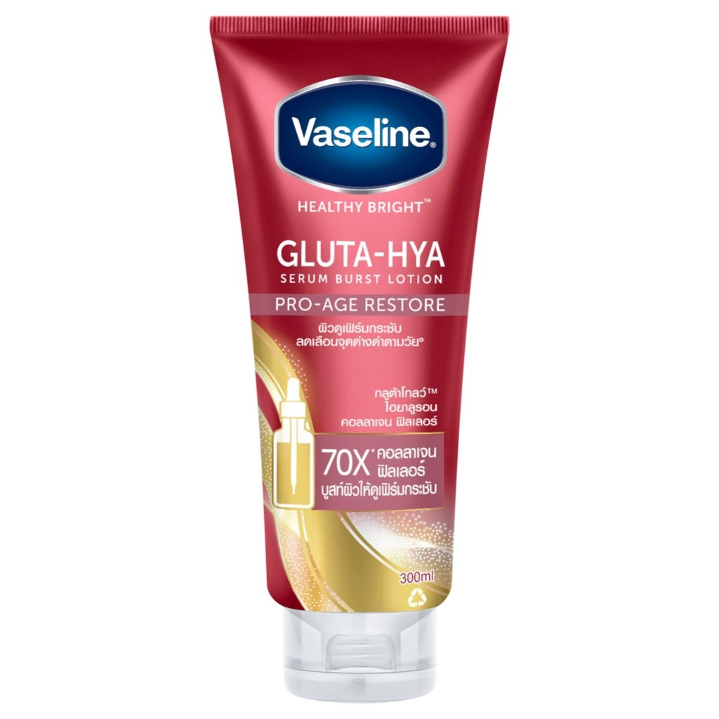VASELINE - Healthy Bright Gluta-Hya Serum Burst Lotion Pro-Age Restore 300 ML