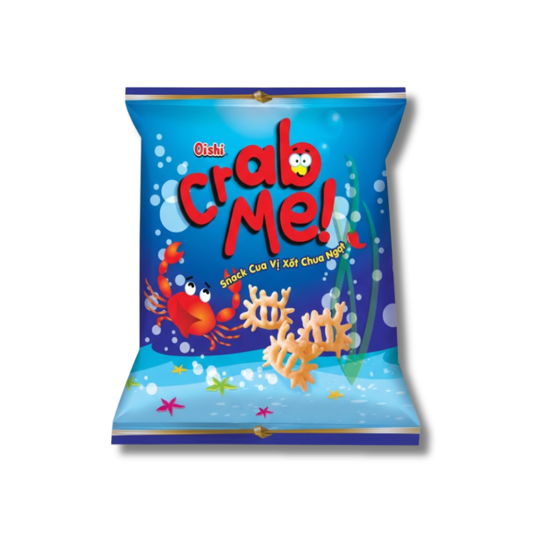 Oishi Crab Me Sweet & Sour Crackers (34g)