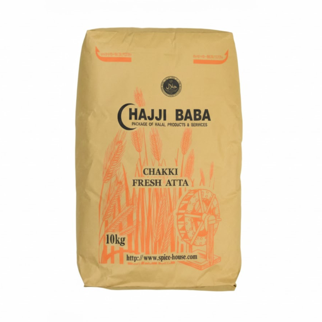 Hajji Baba Chakki Atta Plain Packet 10kg
