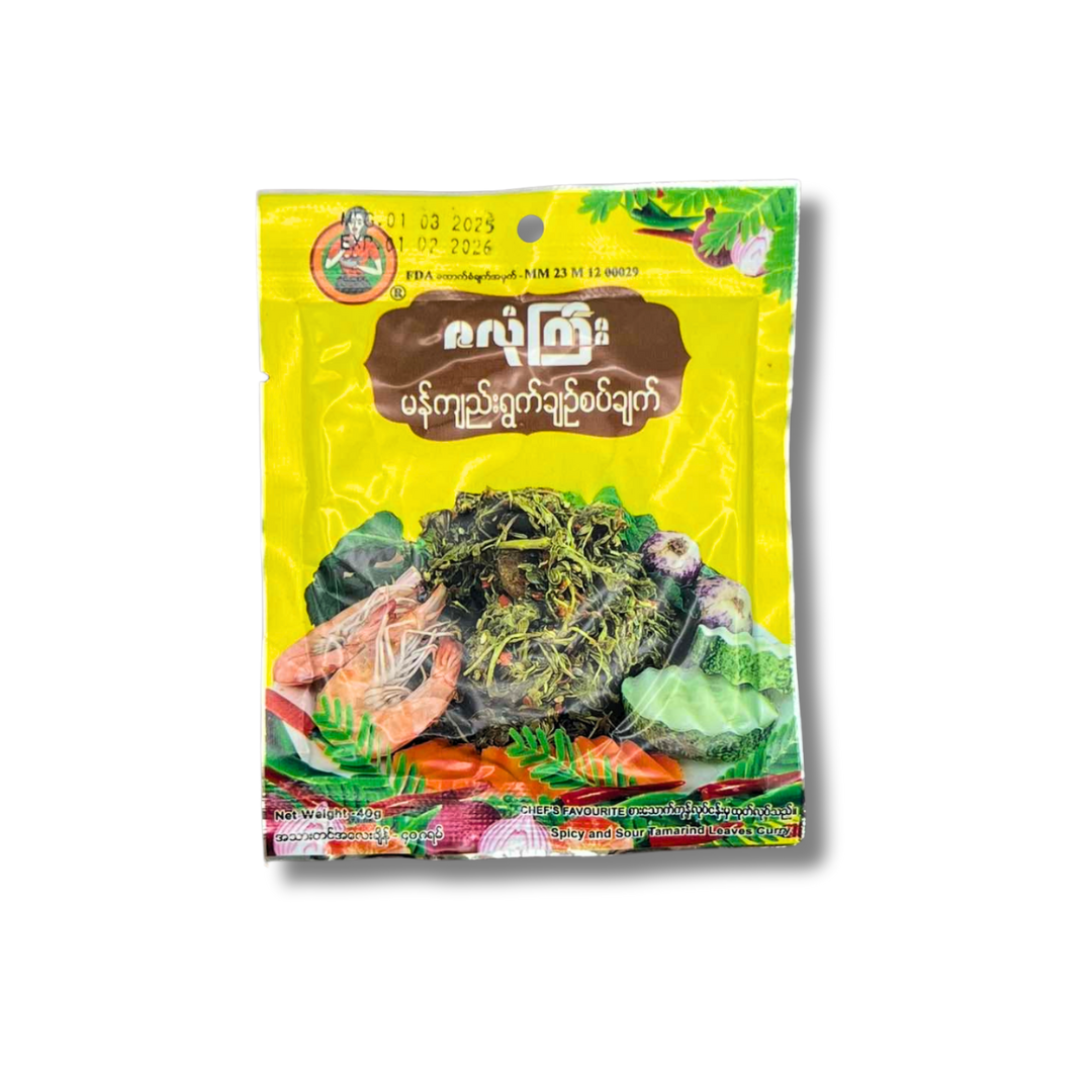 ZLK ဇလုံကြီးမန်ကျည်းရွက်ချဥ်စပ်ချက် (40g)