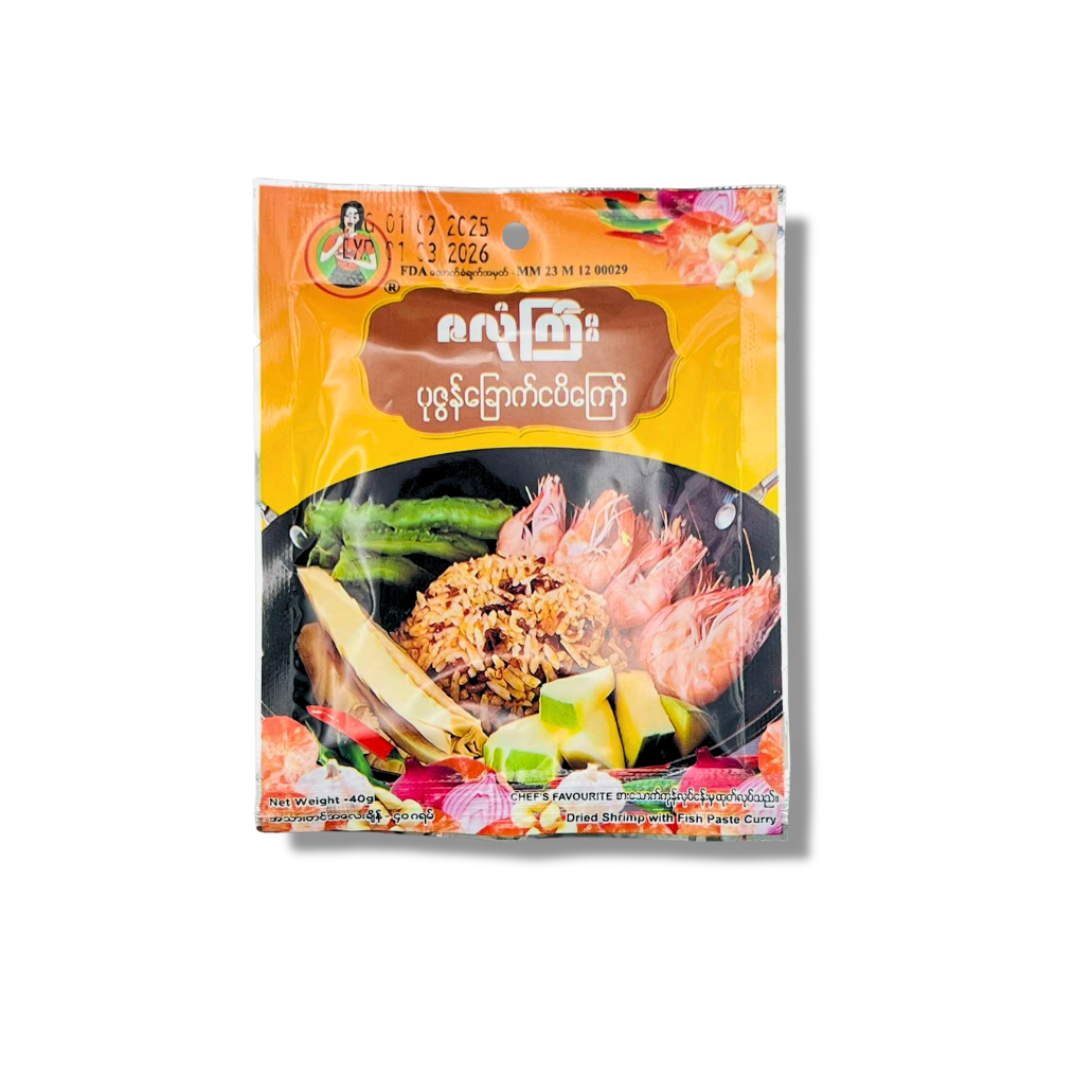 ZLK ဇလုံကြီး ပုဇွန်ခြောက်ငပိကြော် (40g)