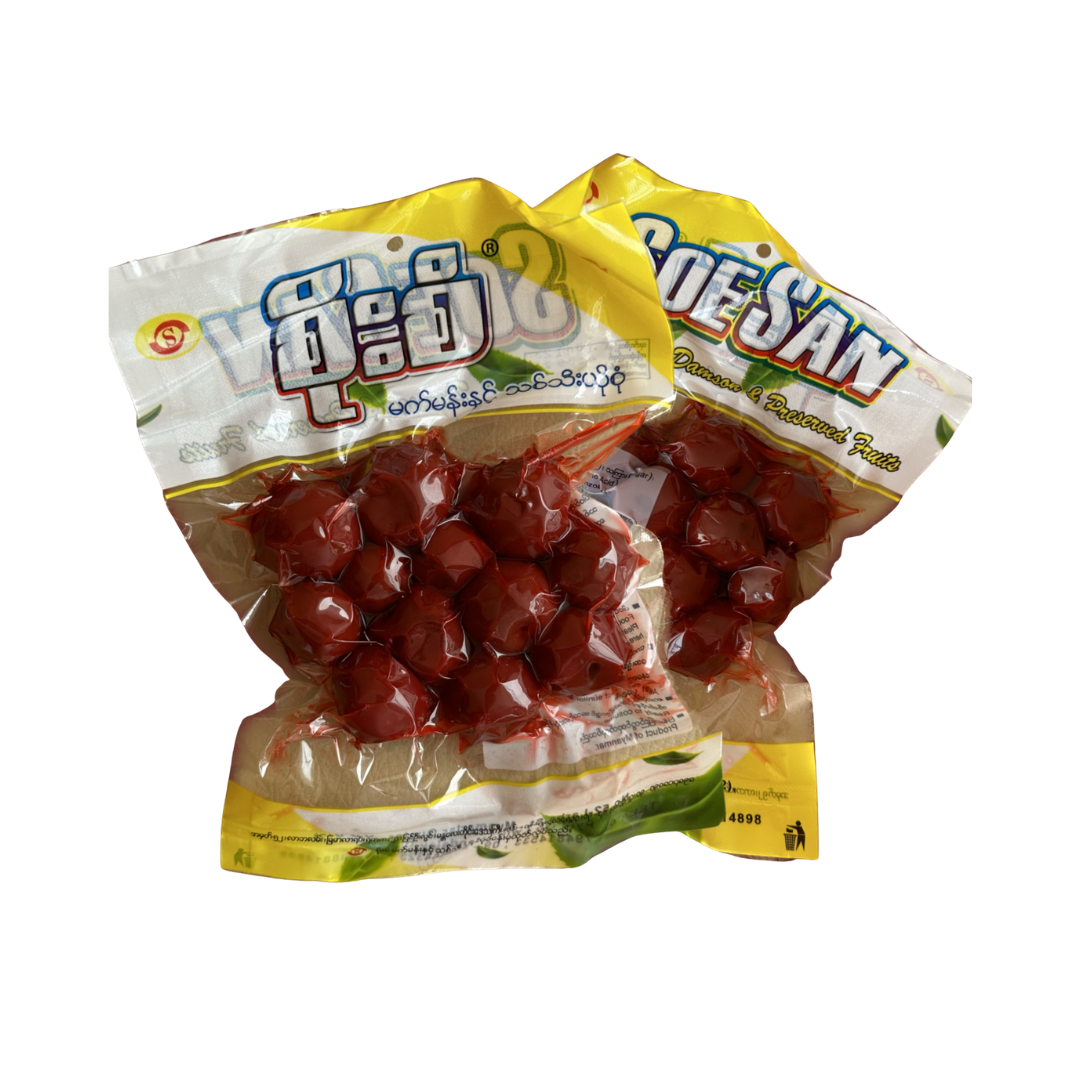 Soe San, Damson Preserved Fruits - Myanmar Product စိုးစံမက်မန်း, 130g