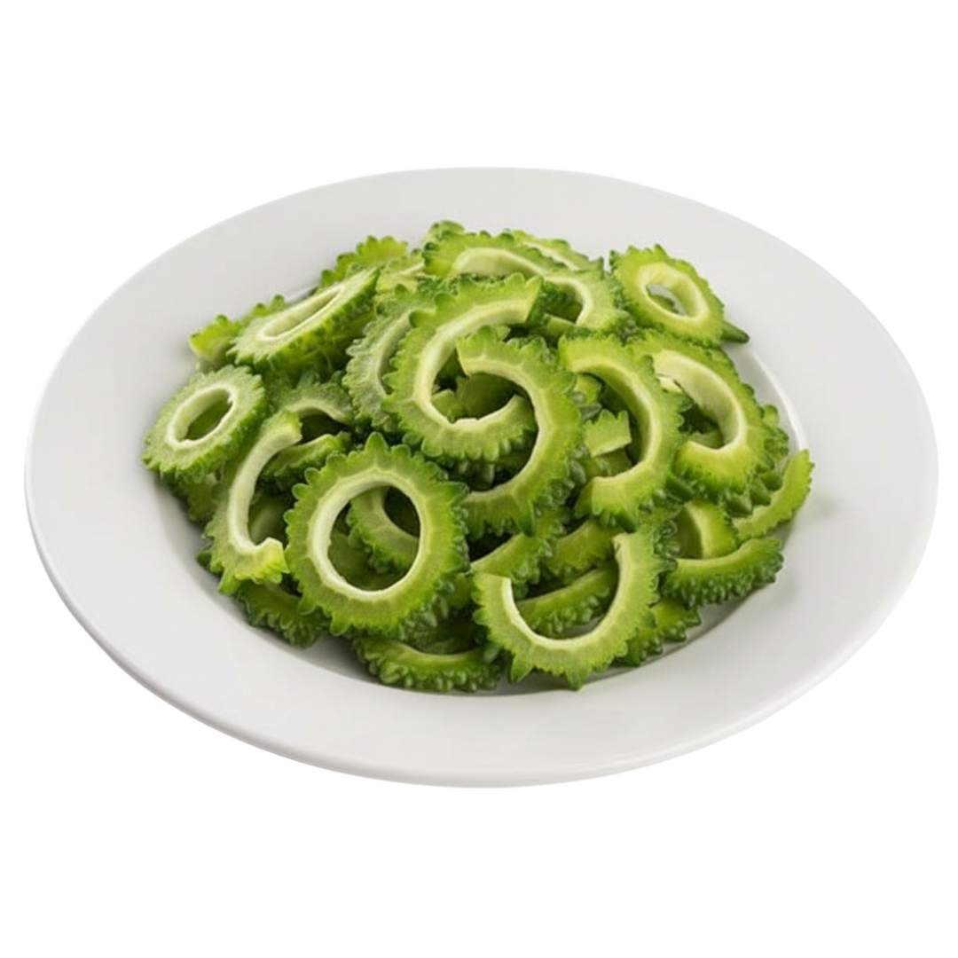 Frozen Bitter Gourd slices ကြက်ဟင်းခါးသီးအခဲ ゴーヤ ( 500g )