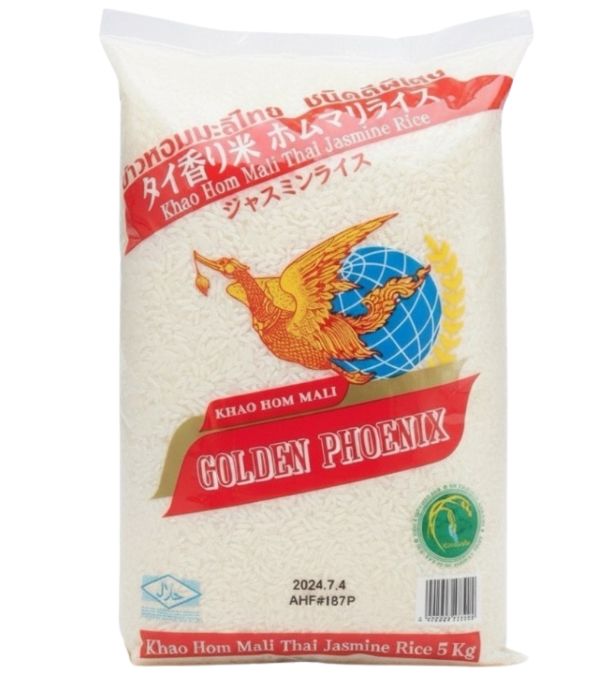 Khao Hom Mali Golden Phoenix Thai Jasmine Rice 5kg